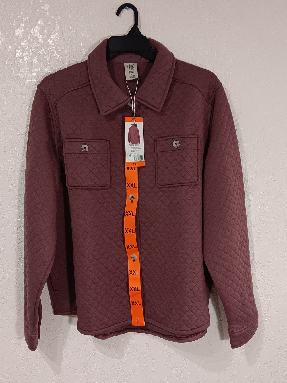 SAGE Quilted Shirt Jacket Quilted Jacket in Purple XXL NWT